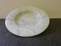 Handicraft-Marble Bianco Carrara Plate - Made in Italy